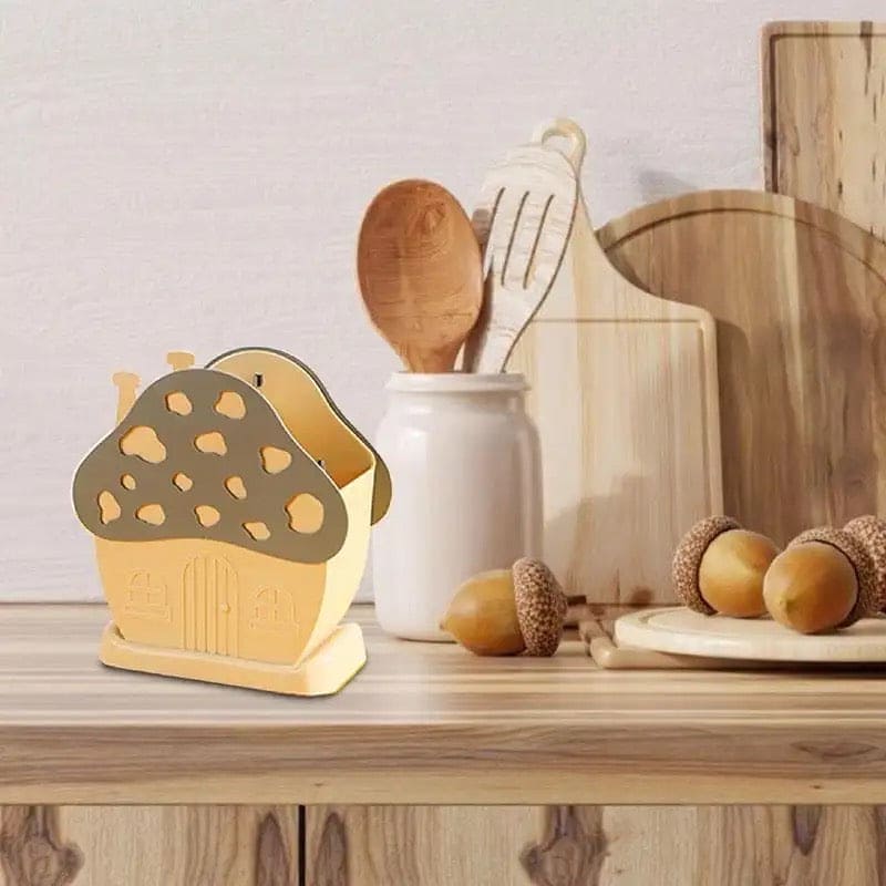 Mushroom Drying Cutlery Basket, Kitchen Tableware Storage Rack Cutlery Holder, Multifunctional Kitchen Sink Box, Hollow Drainer Spoon Fork Holder Mushroom Drying Cutlery Basket, Kitchen Tableware Storage Rack Cutlery Holder, Multifunctional Kitchen Sink Box, Hollow Drainer Spoon Fork Holder